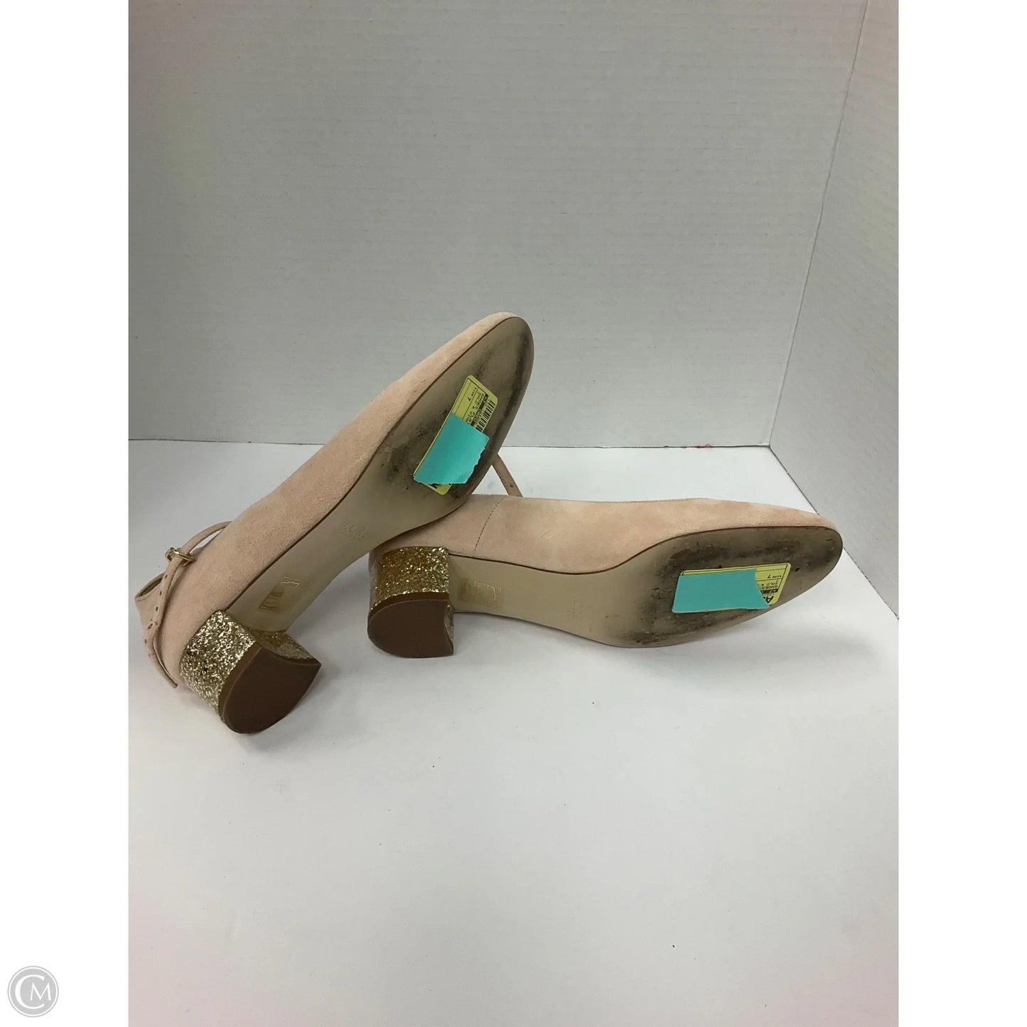 Shoes Flats By J. Crew In Gold & Pink, Size: 7