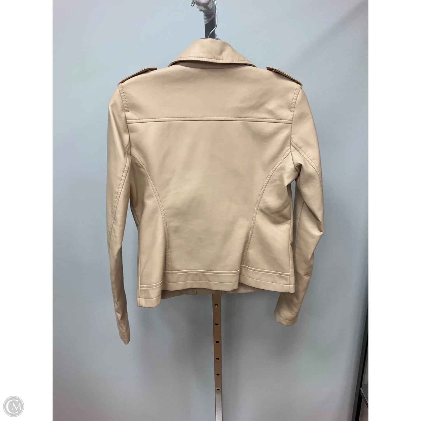 Jacket Moto By New York And Co In Cream, Size: Xs