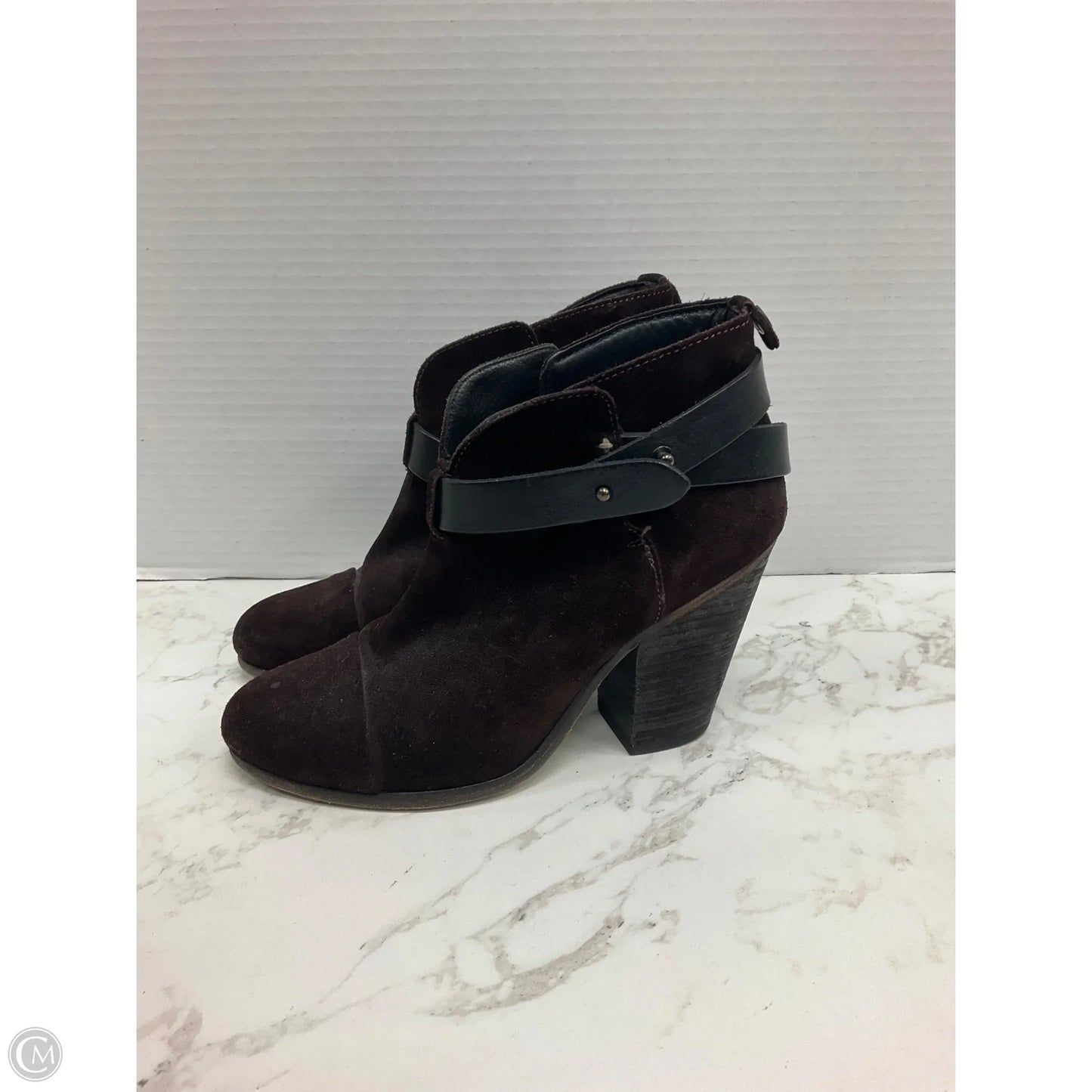 Boots Ankle Heels By Rag And Bone In Black & Brown, Size: 6