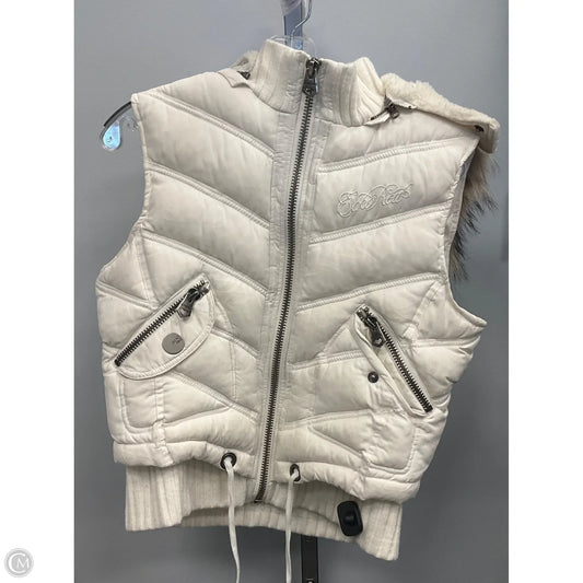 Vest Puffer & Quilted By Eckored In Cream, Size: M
