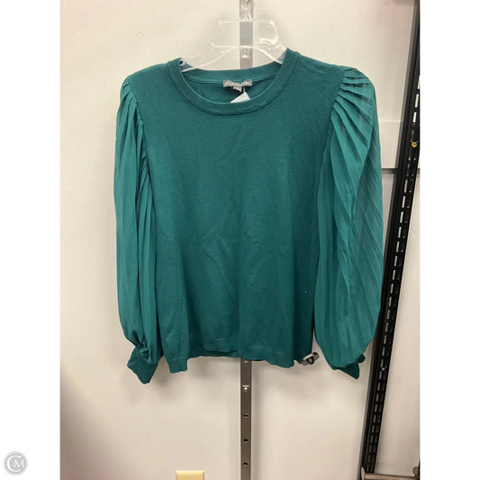 Top Long Sleeve By Adrianna Papell In Green, Size: S