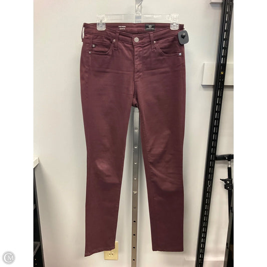 Jeans Jeggings By Adriano Goldschmied In Maroon, Size: 2