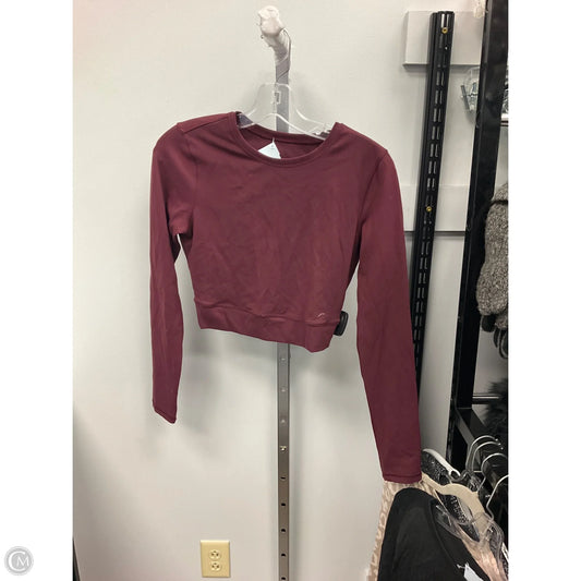 Athletic Top Long Sleeve Crewneck By Lululemon In Maroon, Size: S