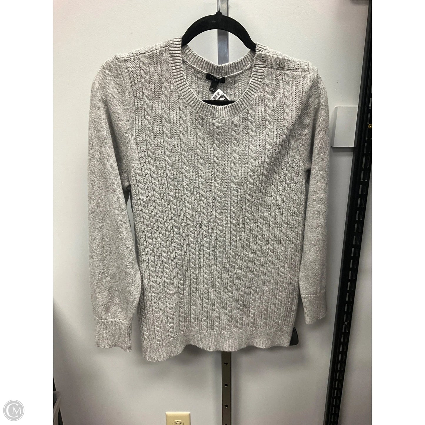 Sweater By Talbots In Grey & Silver, Size: L