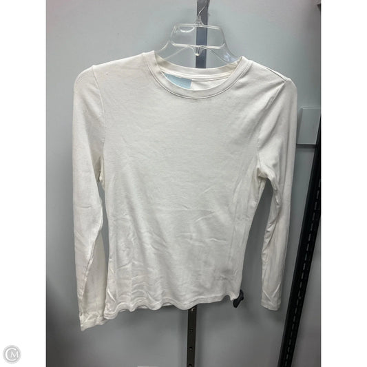 Top Long Sleeve Basic By A New Day In Cream, Size: M