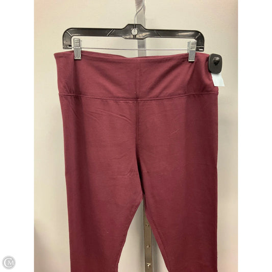 Pants Leggings By Simply Vera In Maroon, Size: Xl