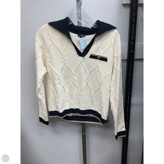 Sweater By Talbots In Black & Cream, Size: Xs