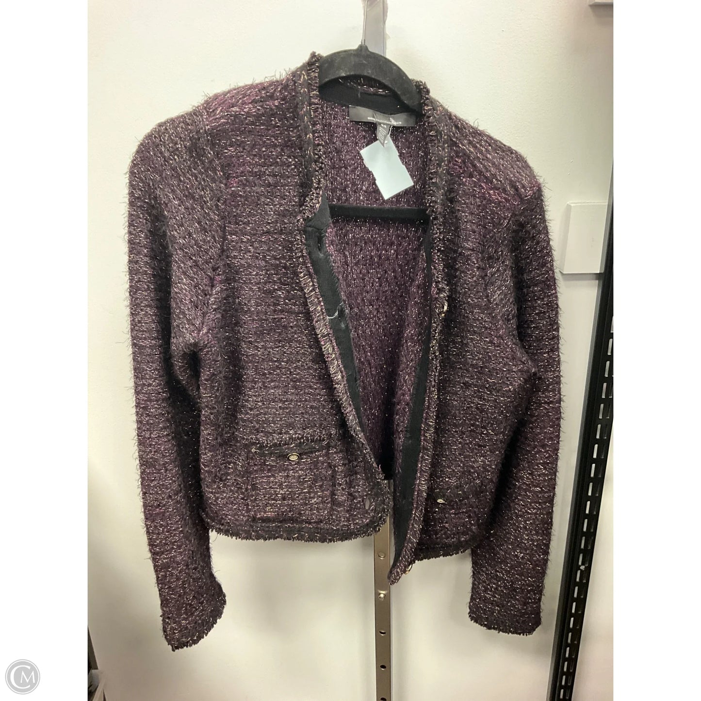 Blazer By White House Black Market In Black & Purple, Size: Xs