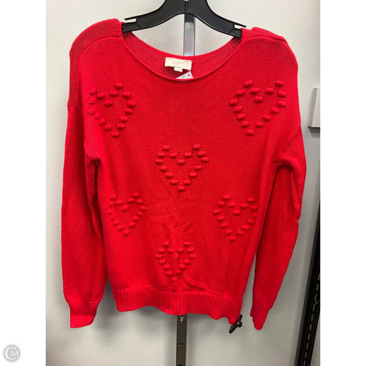 Sweater By Loft In Red, Size: Xs