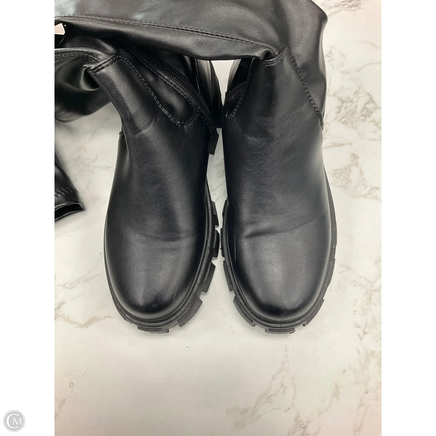 Boots Over-the-knee Heels By Shein In Black, Size: 9