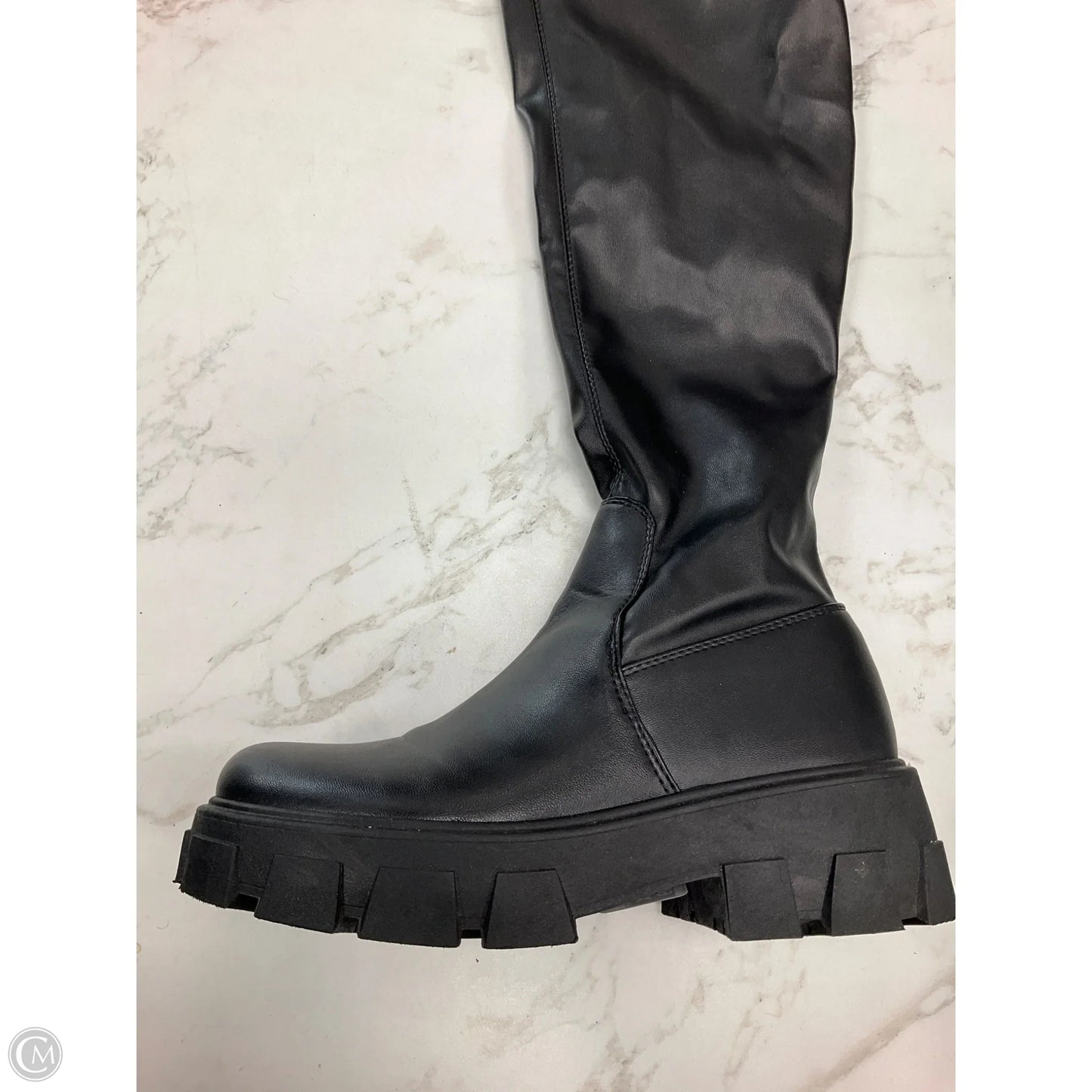 Boots Over-the-knee Heels By Shein In Black, Size: 9