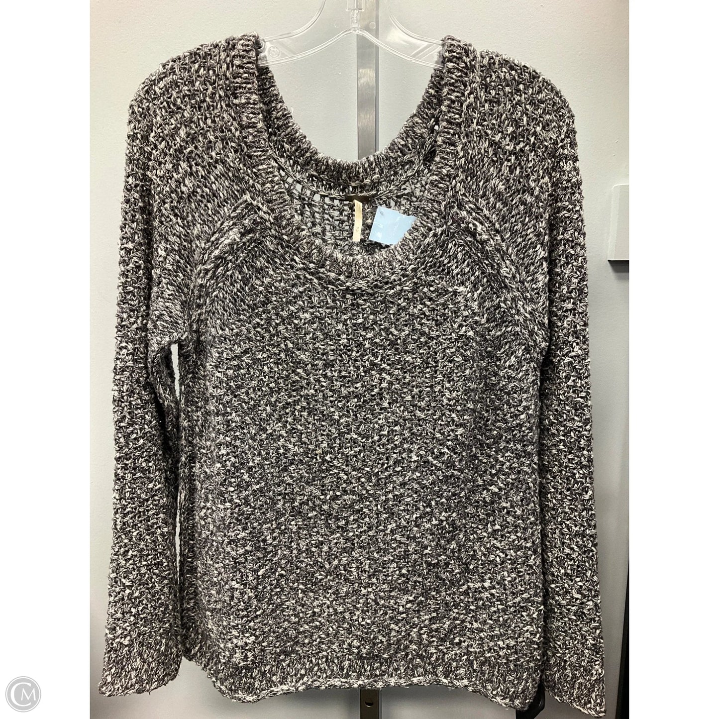 Sweater By Free People In Grey & White, Size: M