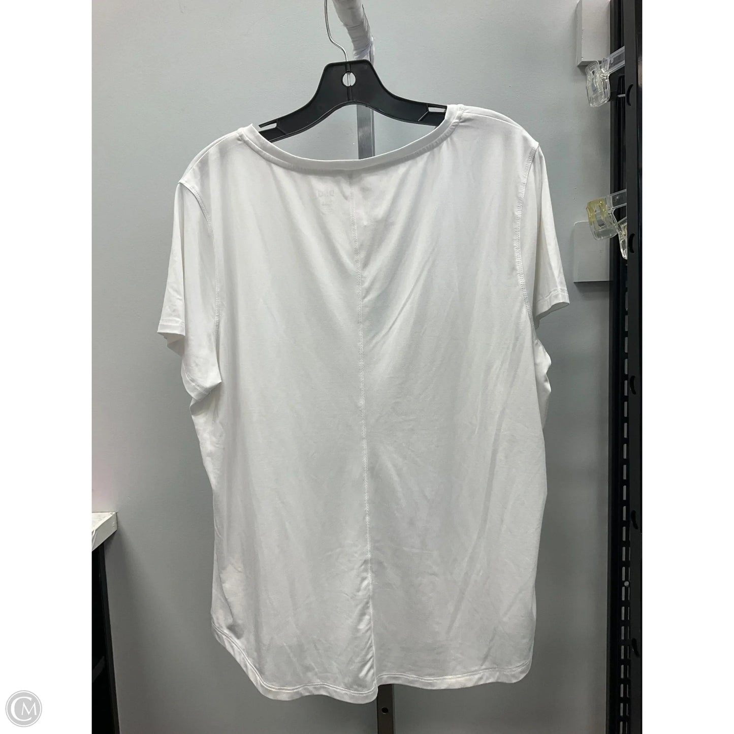 Athletic Top Short Sleeve By Dsg Outerwear In White, Size: 2x
