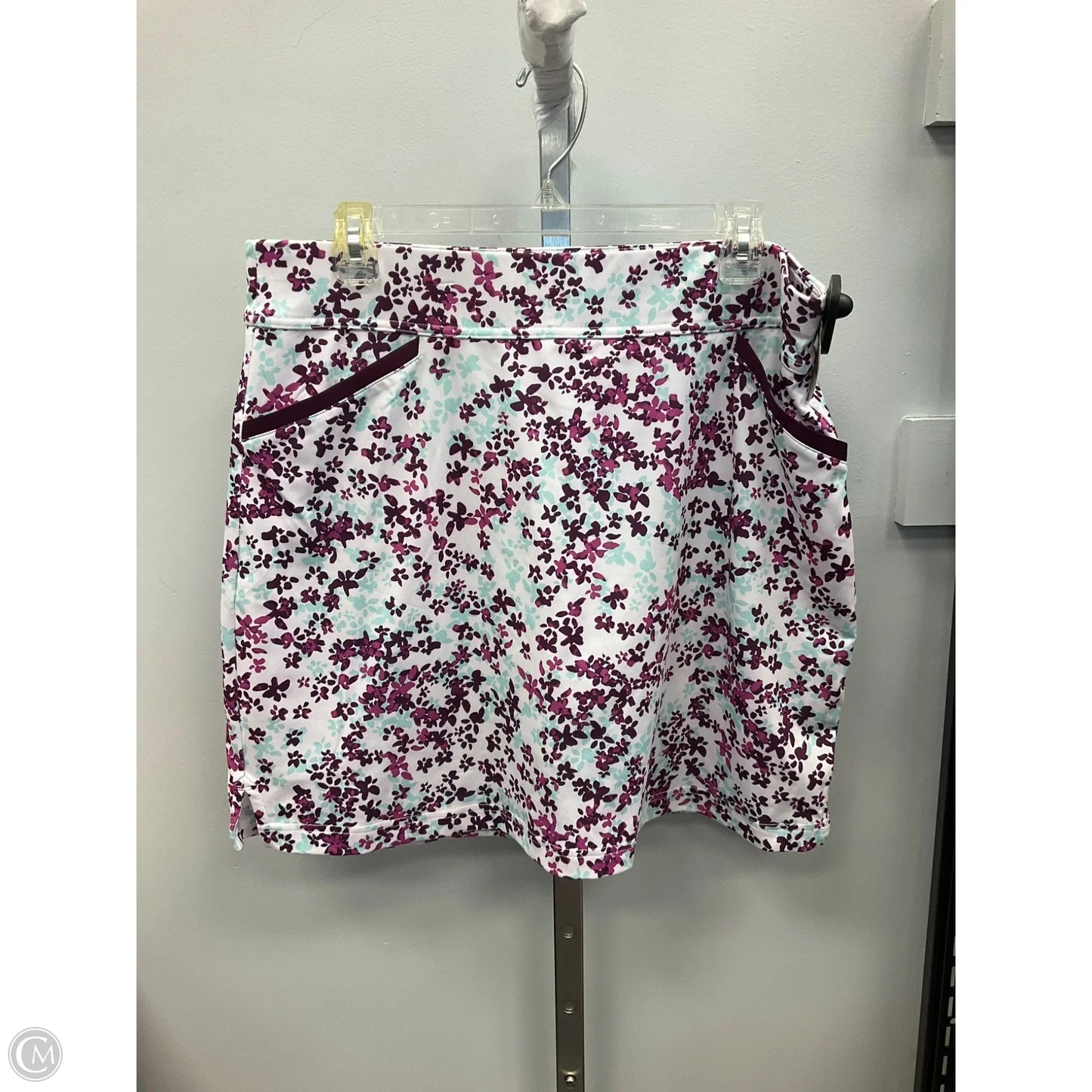 Athletic Skort By Callaway In Floral Print, Size: L