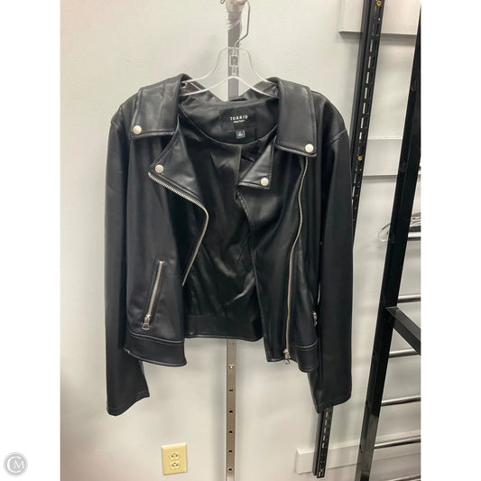 Jacket Moto By Torrid In Black, Size: 2x