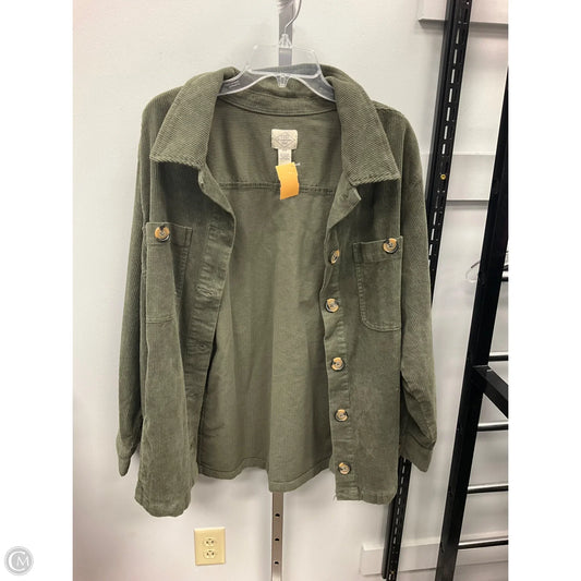 Jacket Shirt By St Johns Bay In Green, Size: 2x