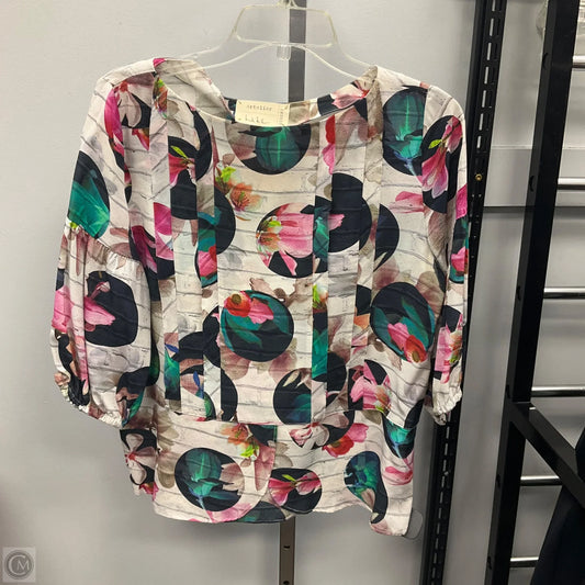 Top Short Sleeve By Nicole Miller In Multi-colored, Size: M