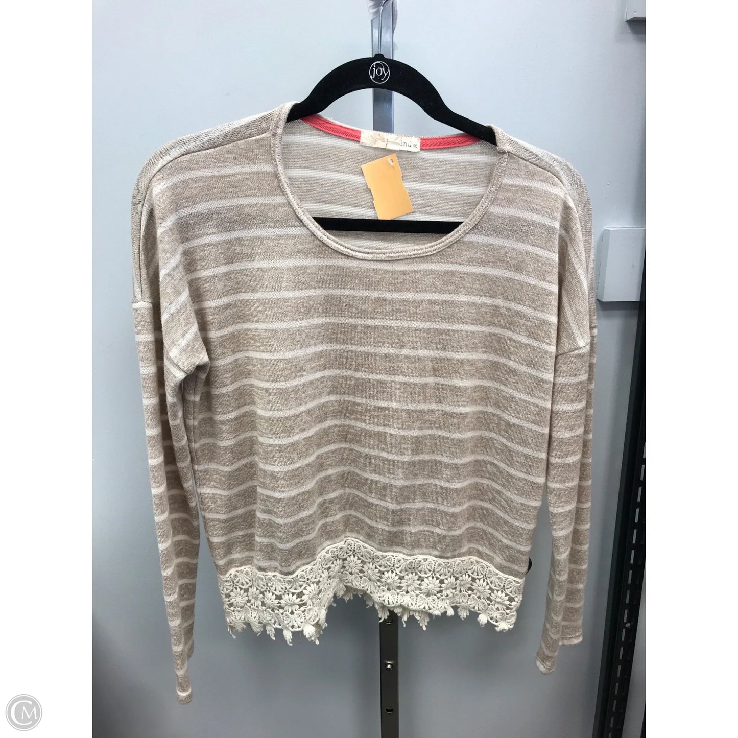 Top Long Sleeve By Rewind In Striped Pattern, Size: Xl