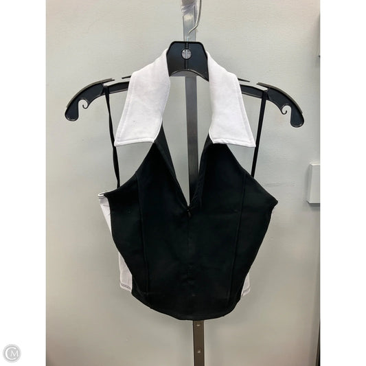 Top Sleeveless By Clothes Mentor In Black & White, Size: M