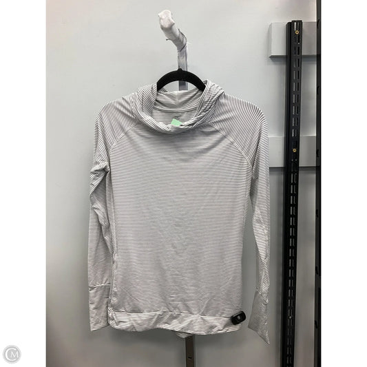Athletic Top Long Sleeve Hoodie By Gap In Striped Pattern, Size: S