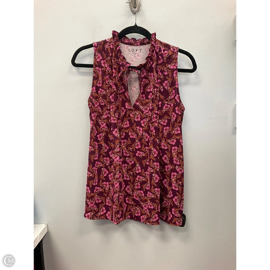 Top Sleeveless By Loft In Purple, Size: S