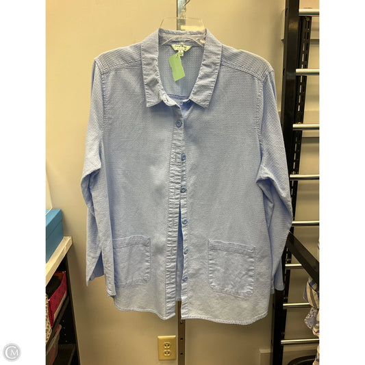 Top Long Sleeve By Coral Bay In Blue, Size: L