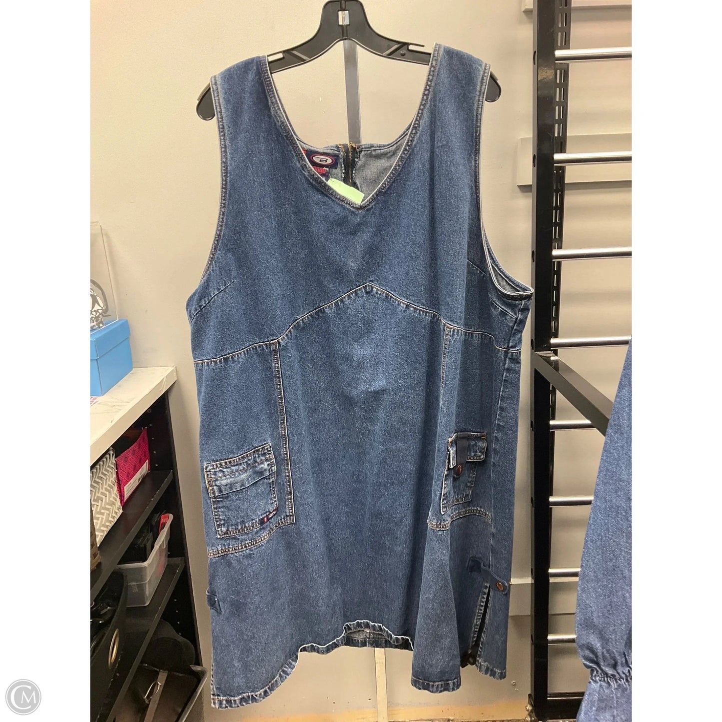 Dress Casual Short By Bongo In Blue Denim, Size: 3x