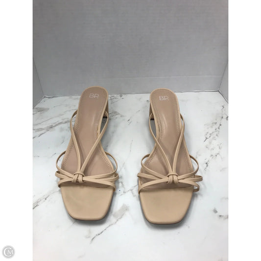 Sandals Heels Block By Bp In Cream, Size: 12