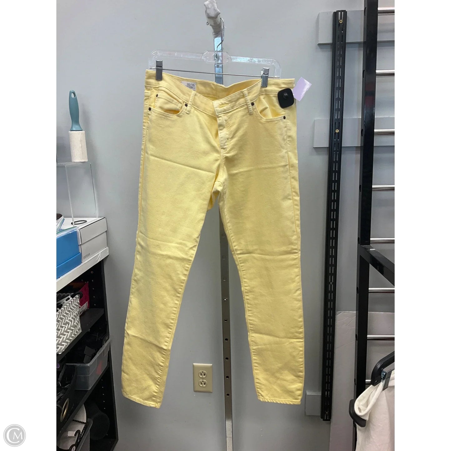 Jeans Skinny By Gap In Yellow Denim, Size: 14