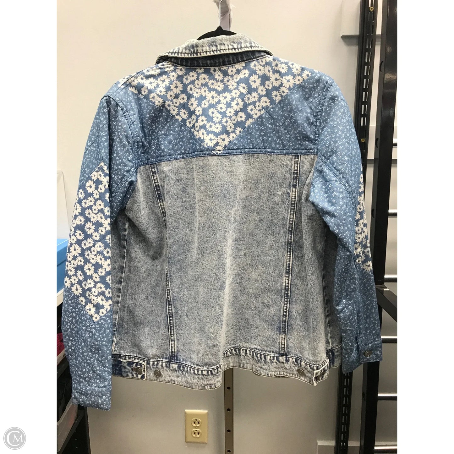 Jacket Denim By Avec Les Filles In Blue Denim, Size: M
