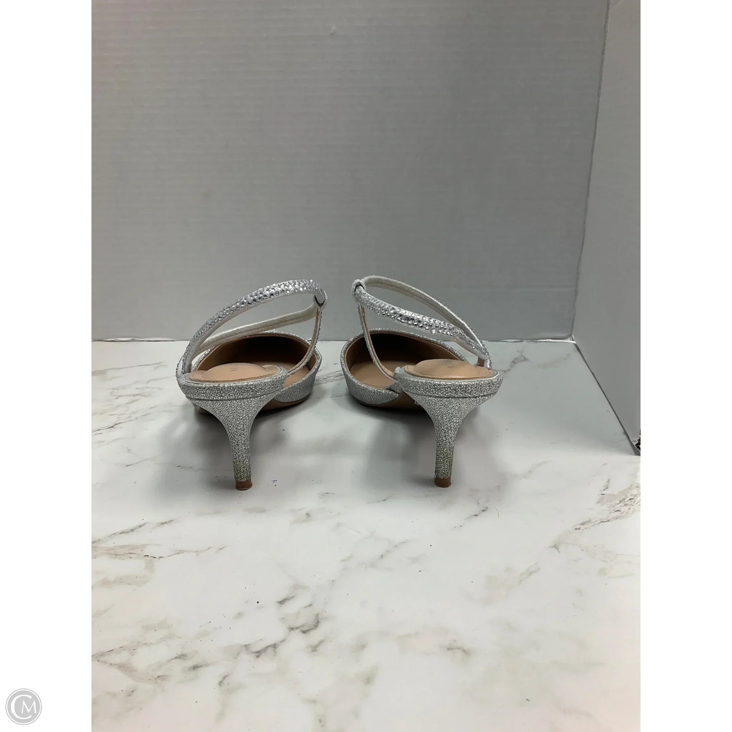 Shoes Heels Kitten By Kelly And Katie In Silver, Size: 8
