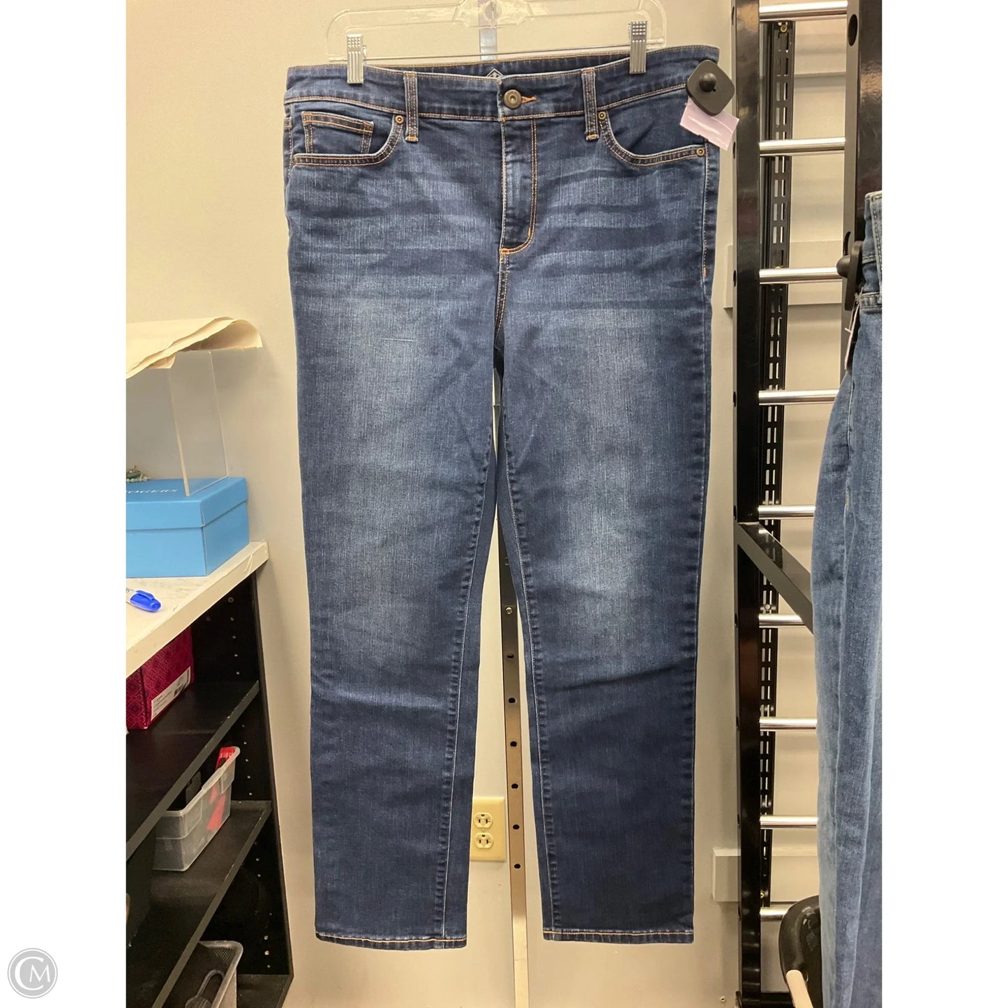Jeans Straight By St Johns Bay In Blue Denim, Size: 12
