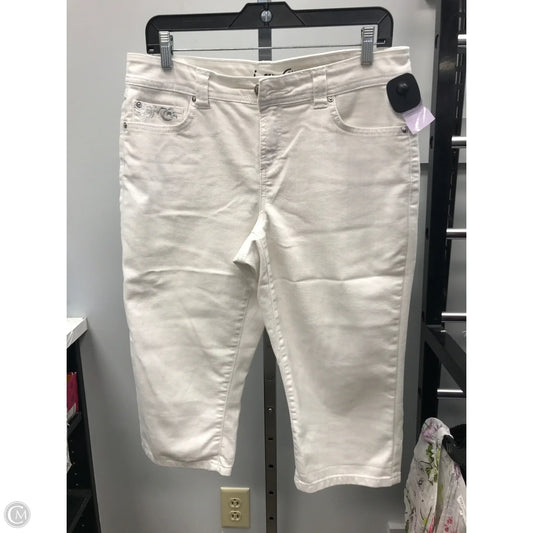 Capris By Inc In White Denim, Size: 8
