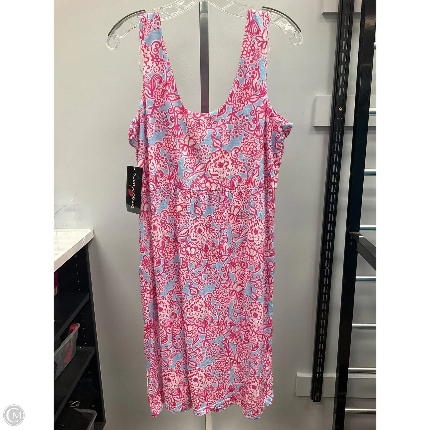 Dress Casual Short By Clothes Mentor In Blue & Pink, Size: L