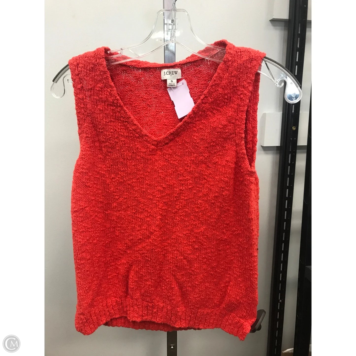 Top Sleeveless By J. Crew In Red, Size: S