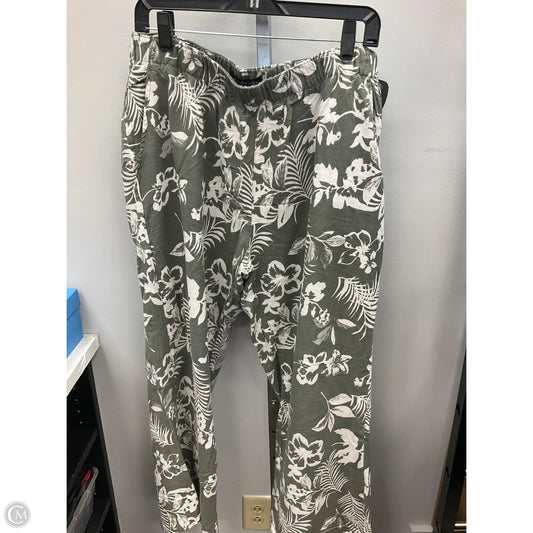 Pants Linen By Chadwicks In Green & White, Size: Lp