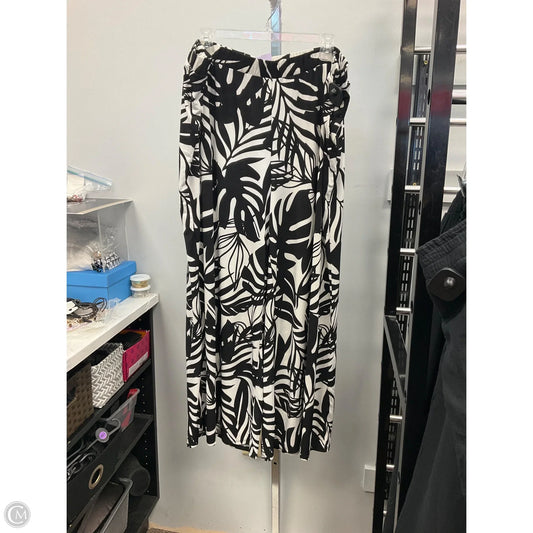 Pants Wide Leg By Girl with Curves In Black & Cream, Size: 2x