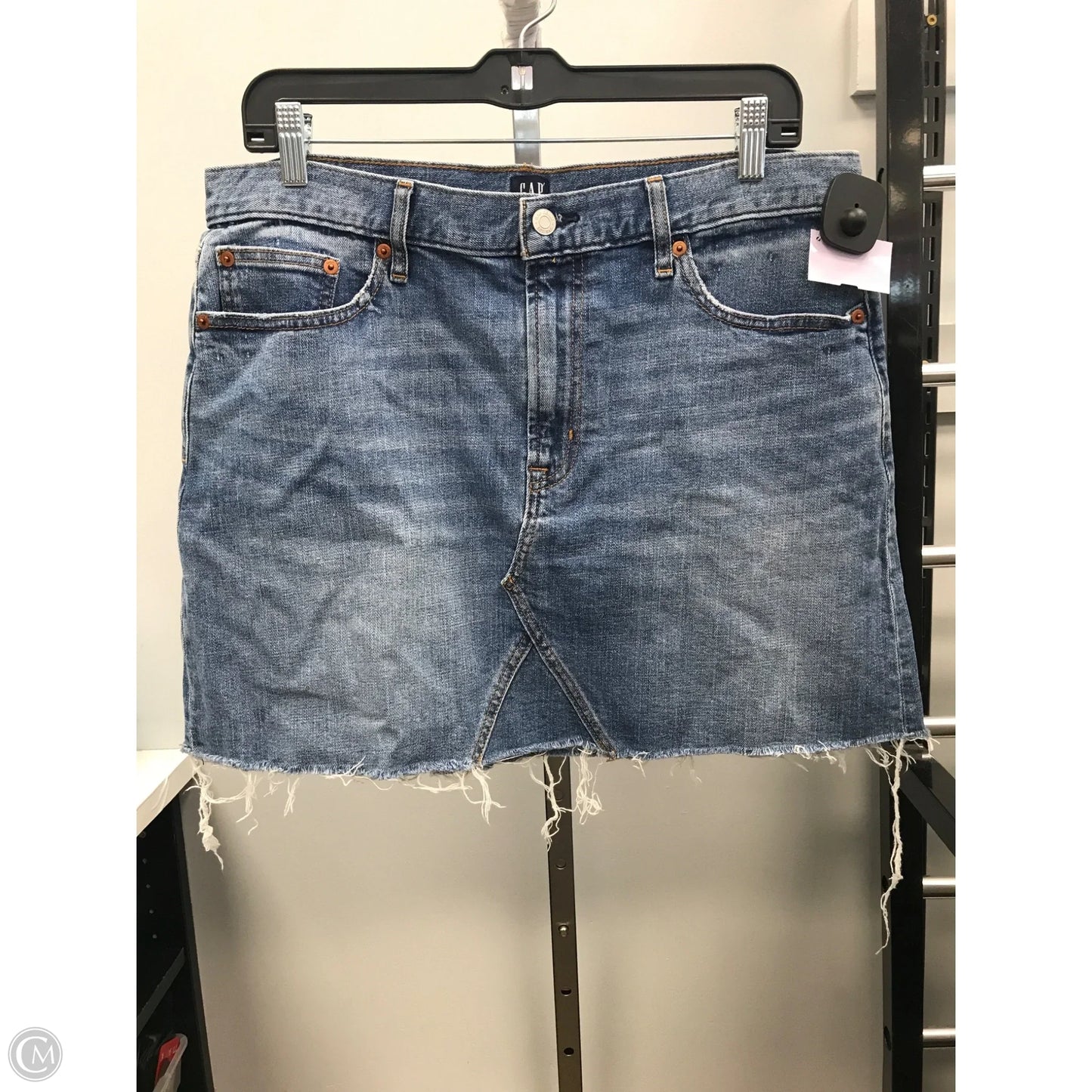 Skirt Mini & Short By Gap In Blue Denim, Size: 14