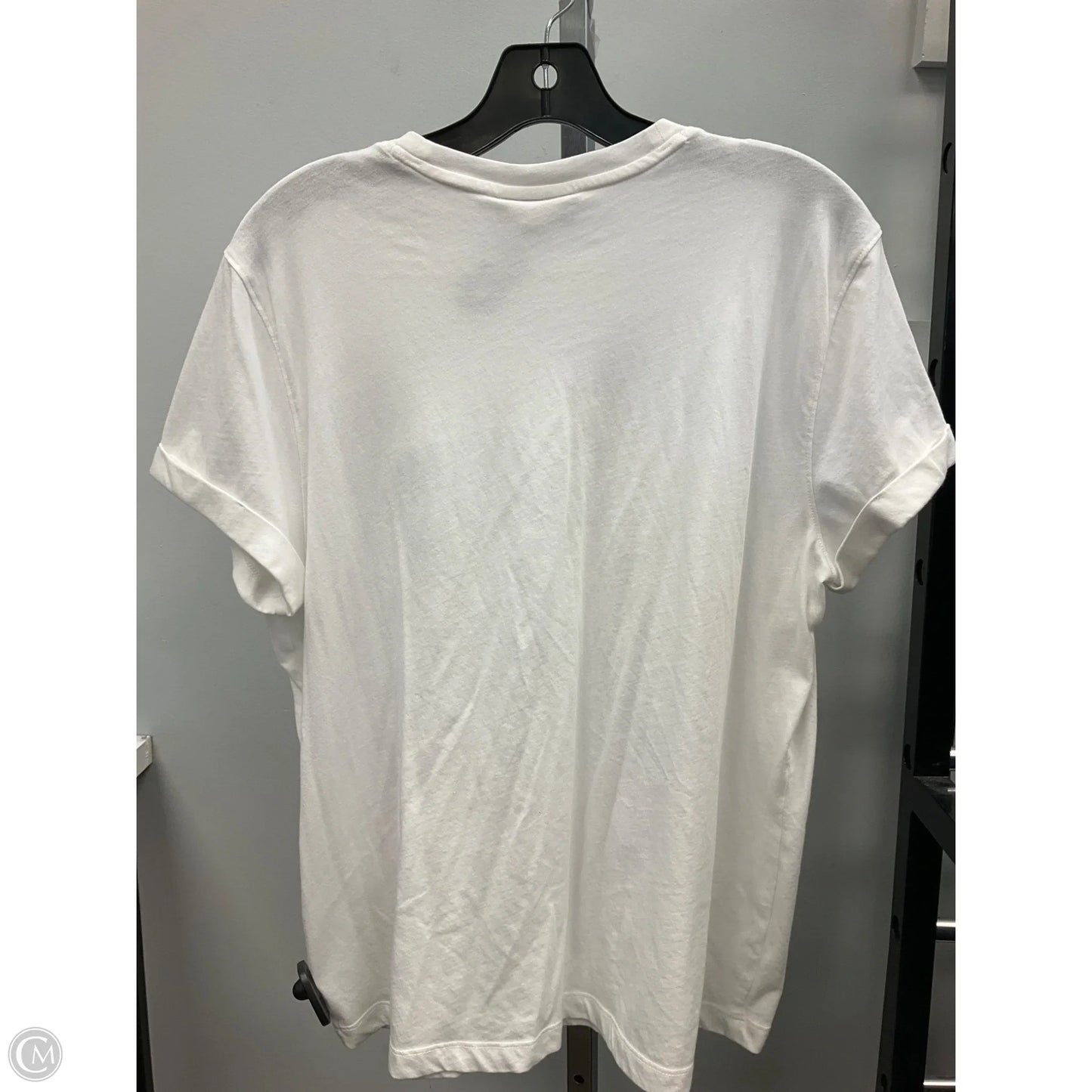 Top Short Sleeve Basic By On 34th In White, Size: L