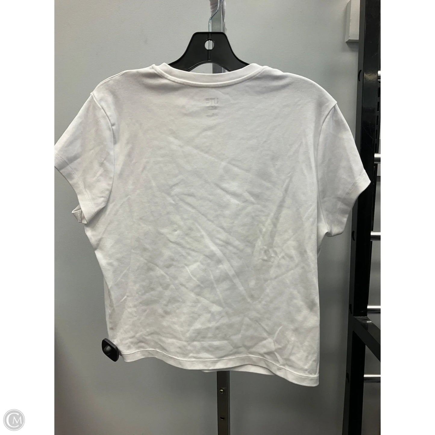 Top Short Sleeve Basic By Uniqlo In Blue & White, Size: Xl
