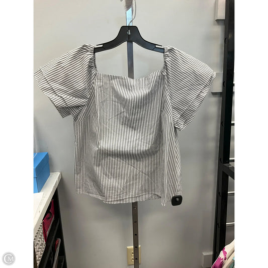 Top Short Sleeve By Apt 9 In Striped Pattern, Size: L