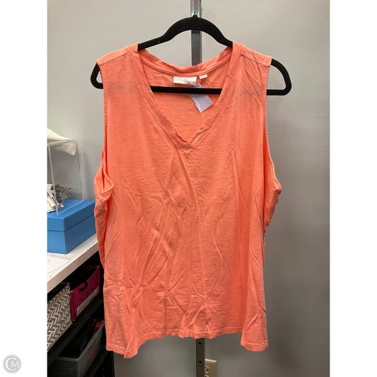 Top Sleeveless By Belle By Kim Gravel In Orange, Size: 3x