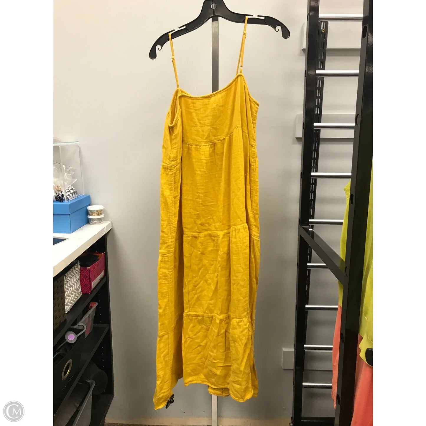 Dress Casual Midi By Loft In Gold, Size: Mp