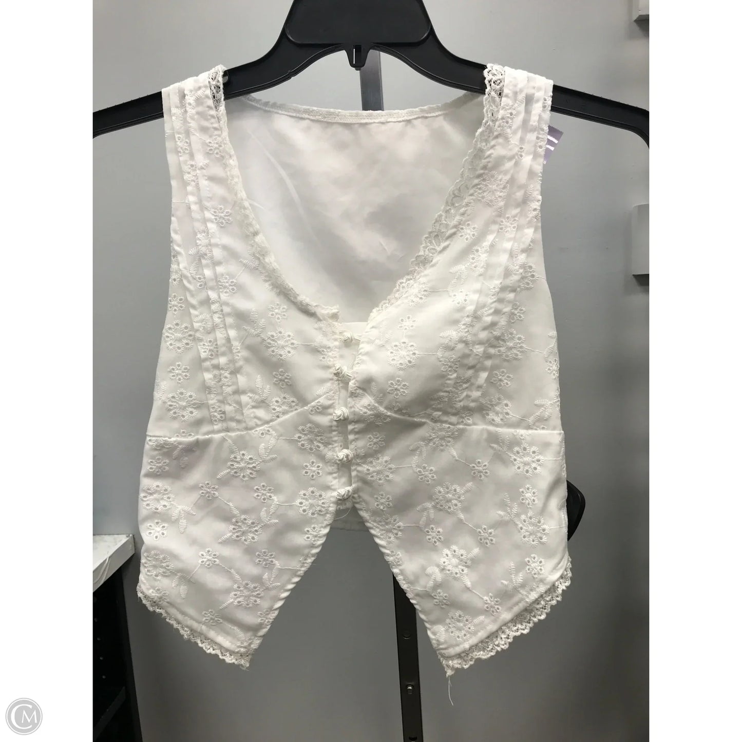 Top Sleeveless By Shein In White, Size: S