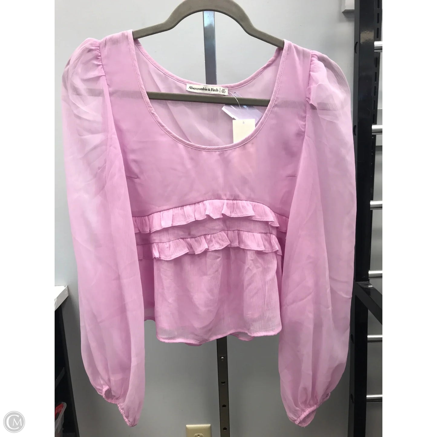 Top Long Sleeve By Abercrombie And Fitch In Pink, Size: Xs