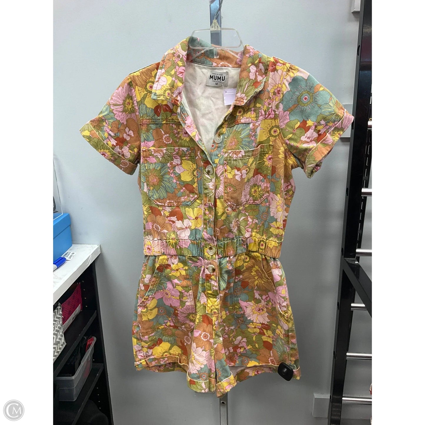 Romper By Mumu In Floral Print, Size: M