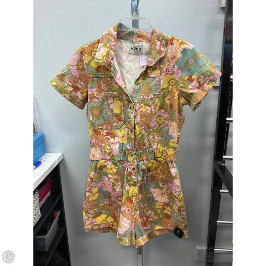 Romper By Mumu In Floral Print, Size: M