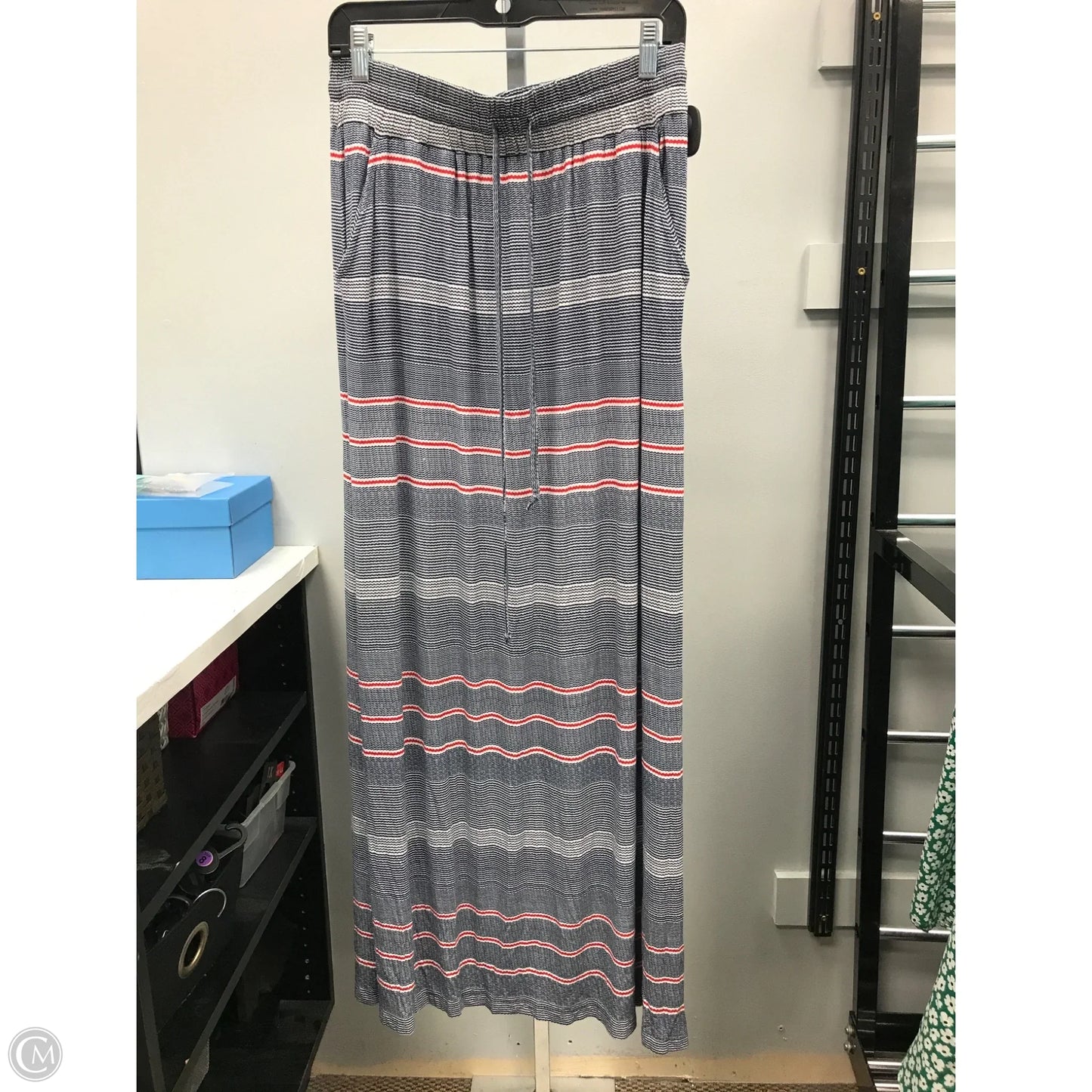 Skirt Maxi By Design History In Blue Red & White, Size: L