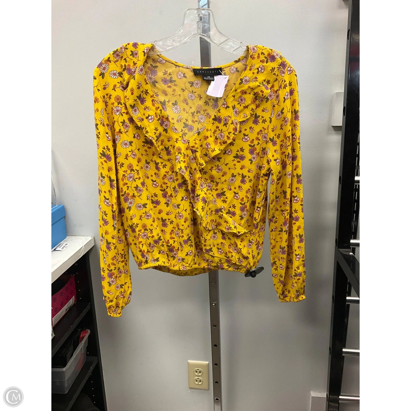 Top Long Sleeve By Sanctuary In Floral Print, Size: Xs