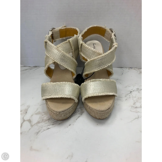Sandals Heels Wedge By Cmc In Gold, Size: 7